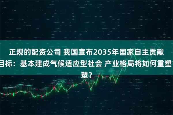 正规的配资公司 我国宣布2035年国家自主贡献目标：基本建成气候适应型社会 产业格局将如何重塑？