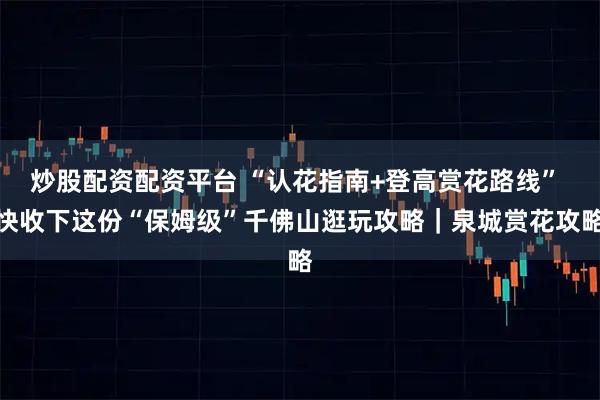 炒股配资配资平台 “认花指南+登高赏花路线” 快收下这份“保姆级”千佛山逛玩攻略｜泉城赏花攻略