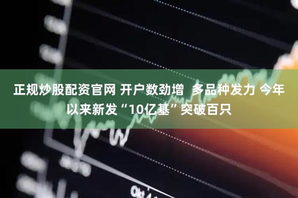 正规炒股配资官网 开户数劲增  多品种发力 今年以来新发“10亿基”突破百只
